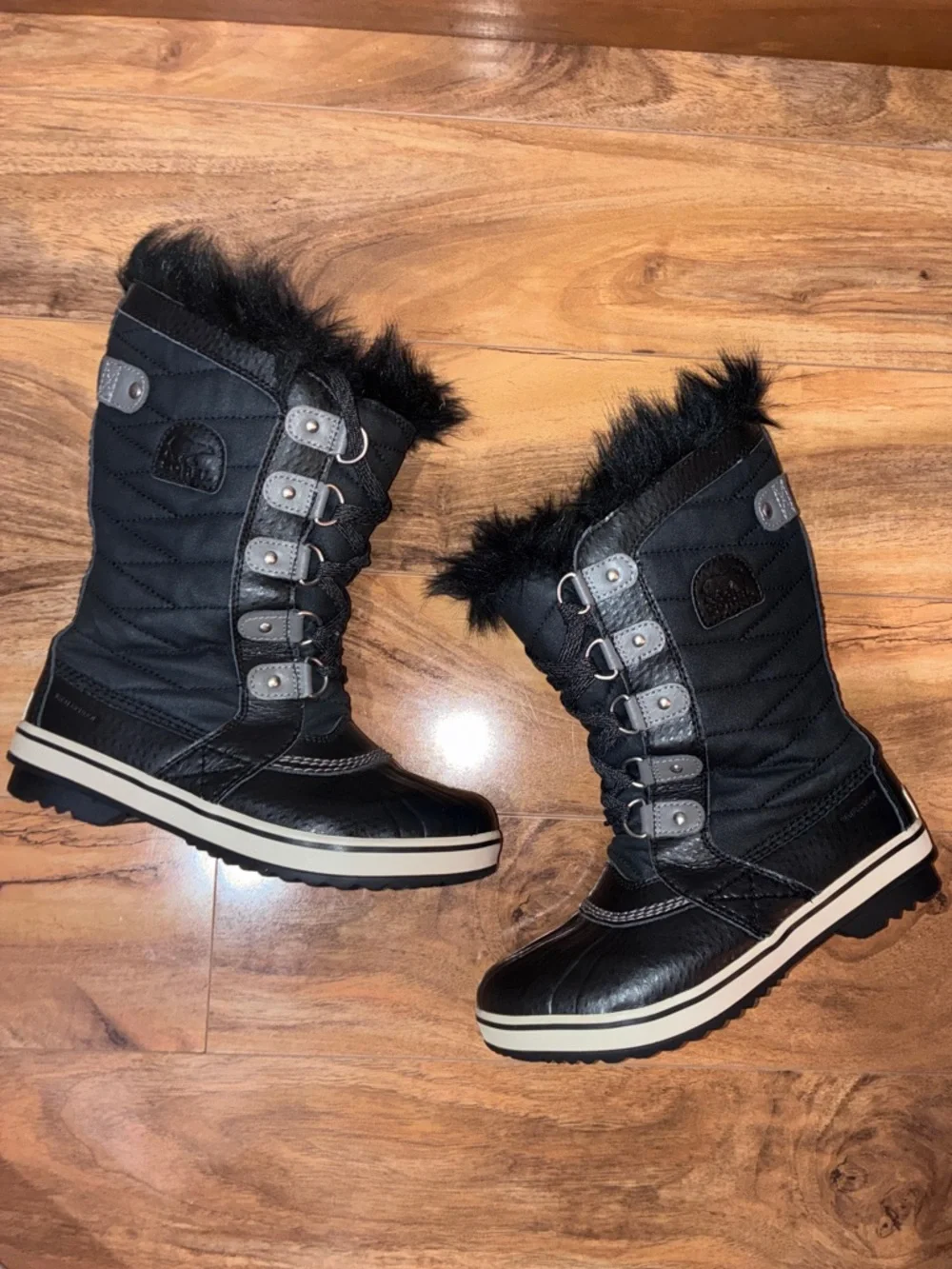 Sorel Kids Tofino II waterproof winter snow boots, black- size 3